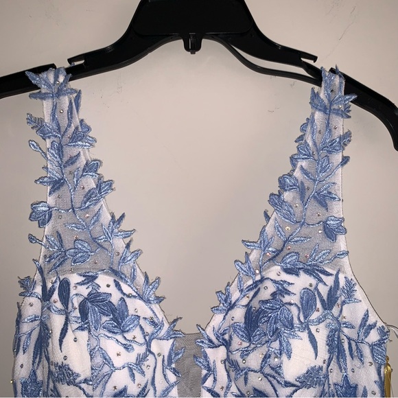 SAY YES TO THE Womens Ivory Mesh Gown Sleeveless Full-Length Dress Juniors 3 - Picture 5 of 8